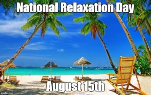 national relaxation day beach