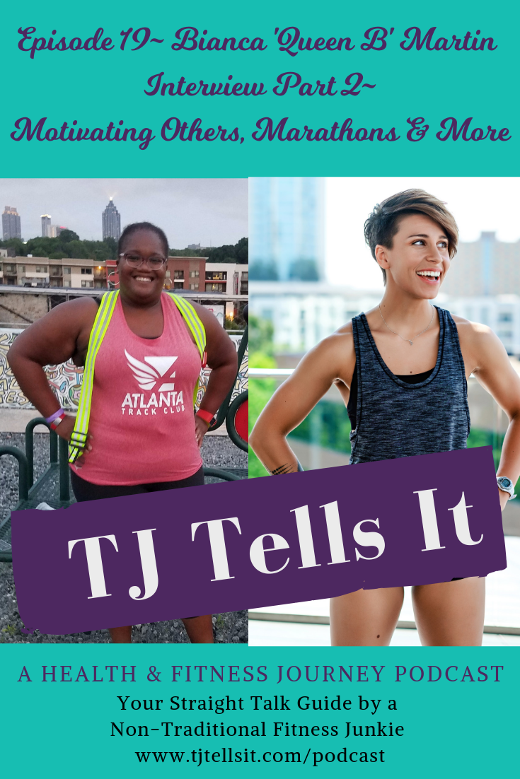 In this episode, I'm bringing you part II of my interview with Bianca 'Queen B' Martin. We are discussing motivating others, accomplishing goals, and our marathon adventure. Bianca explains about being psychotically optimistic to accomplish goals in life.